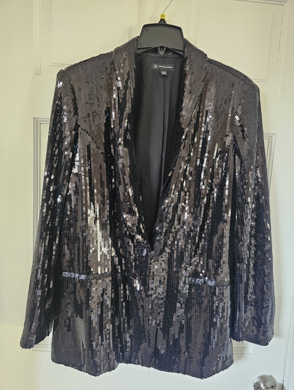 INC  new W Tag  Women's Black Sequin Blazer Jacket